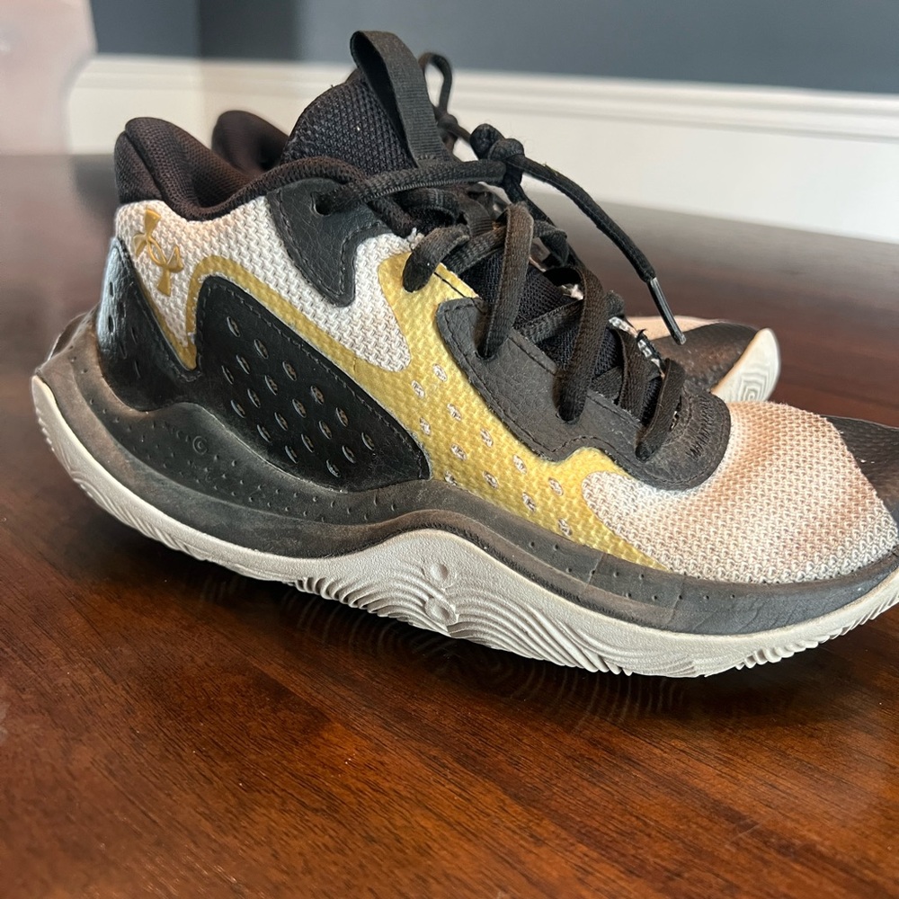Kids Black and Yellow Athletic Shoes